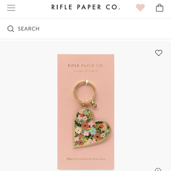 Rifle Paper Co. Accessories - Rifle Paper Co. Floral Heart Keychain